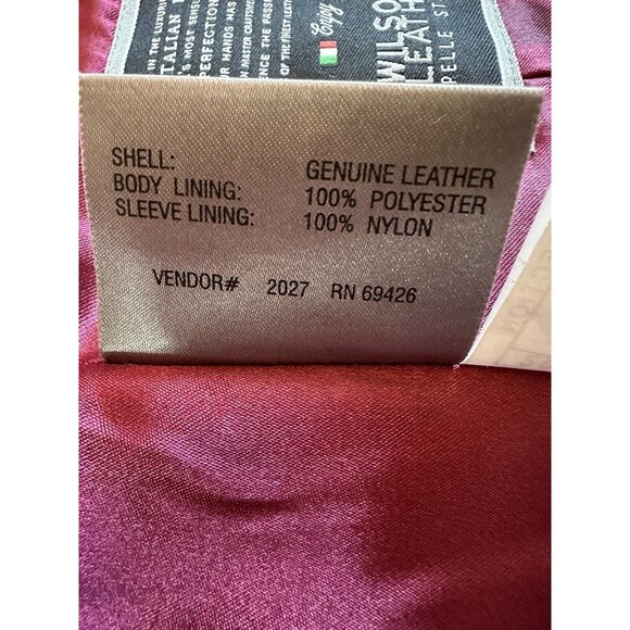 Wilson Leather Jacket Woman Small Fuchsia Pink Pelle Studio Italian Leather Soft - Picture 6 of 11